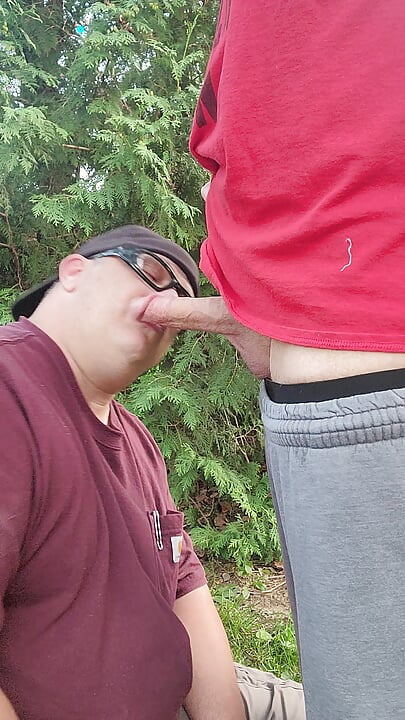 blowing brian outside. first time we met. #jimmyflufferporn