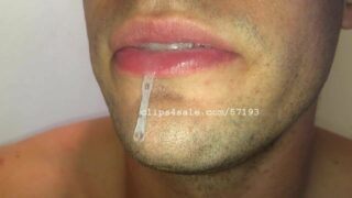 spit fetish lance drooling video 1