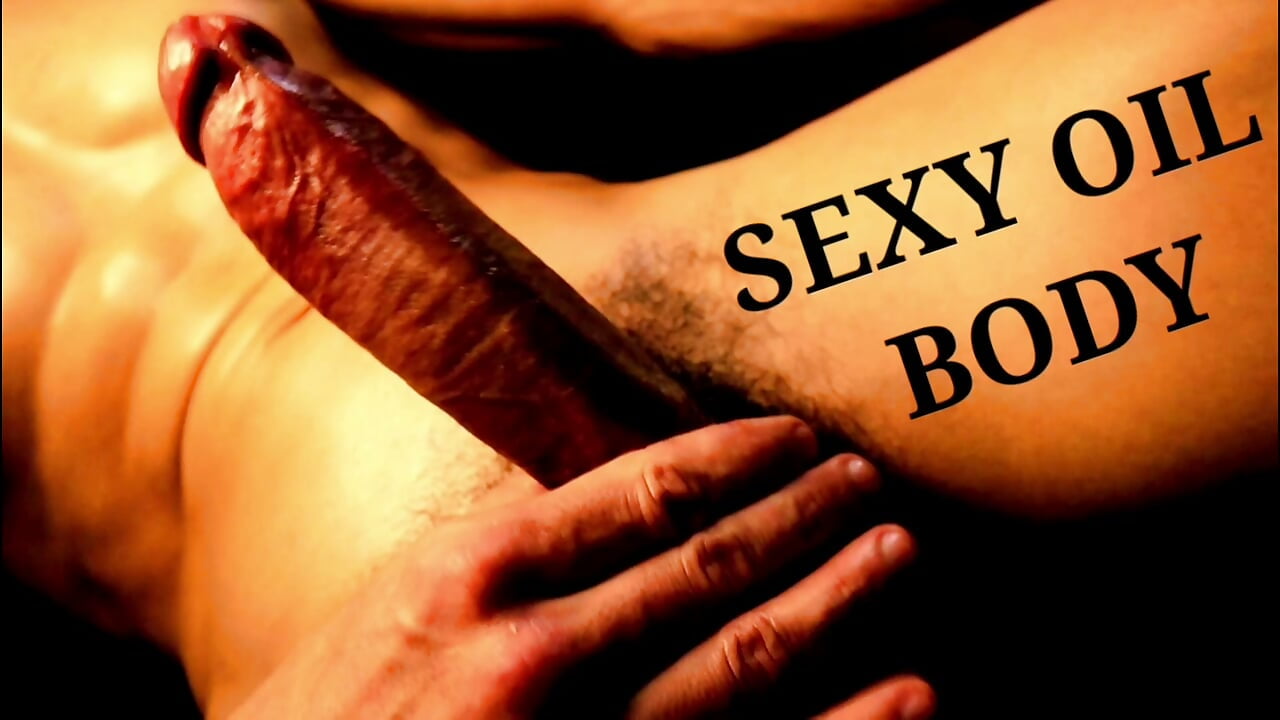 very hot athletic hunk sexually caresses himself and moans to the music