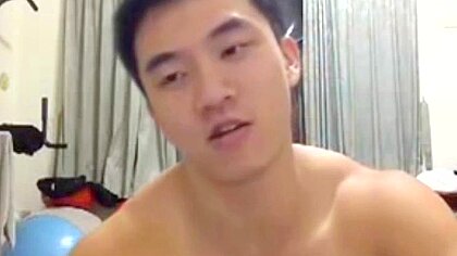 Hot Muscle Taiwan Rocky Showing Dick: Ass And Cum On Cam