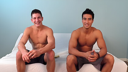 1st Gay Experience! Shredded Jarod Spear Fucks Virgin Hole Ken Ott